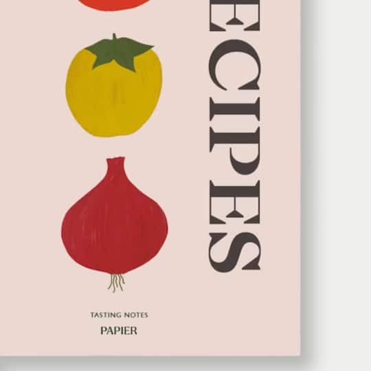 Papier 6" x 8.5" Vegetable Medley Hardcover Guided Recipe Journal